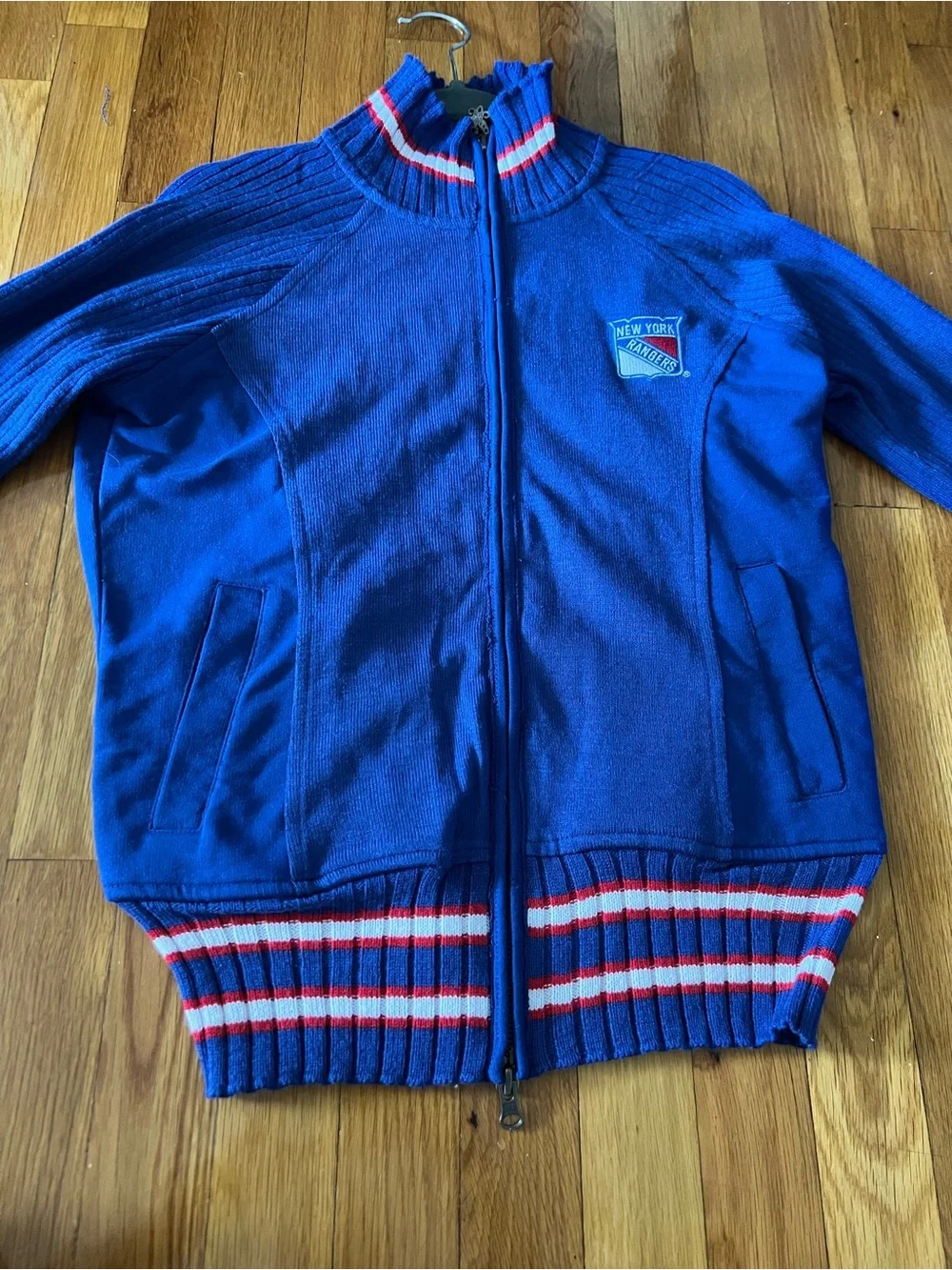New York Rangers Touch by Alyssa Milano Zip-Up Sweater Jacket- Size M